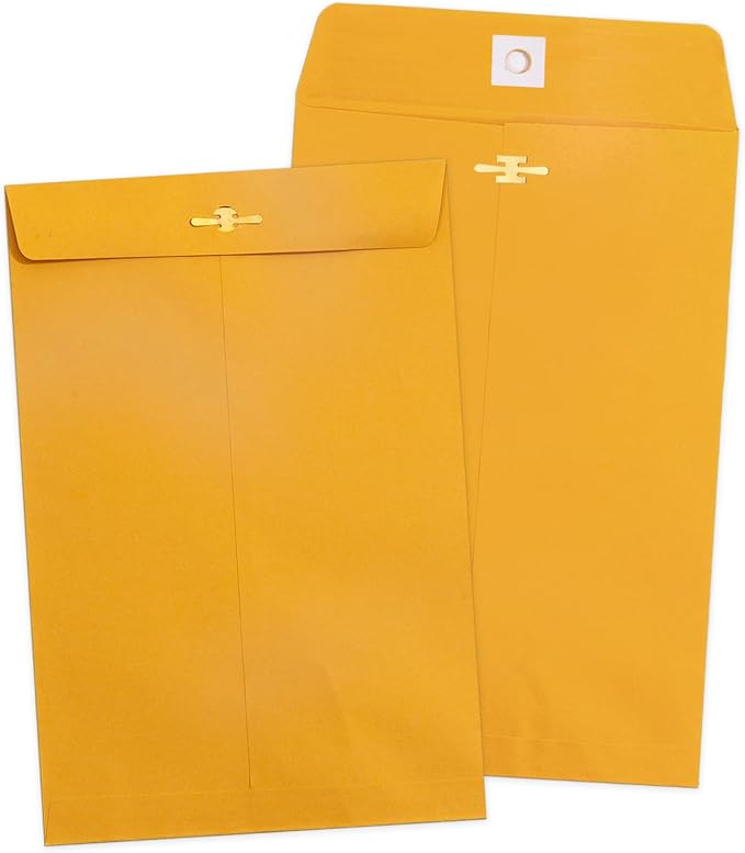 6x9 Clasp Envelopes by Goefun