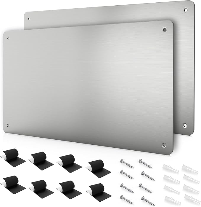 17.7" x 11.8" 2 Pack Stainless Steel Magnetic Board by XYK