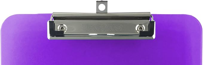 Trade Quest Plastic Clipboard Transparent Color Letter Size Low Profile Clip - Image 3