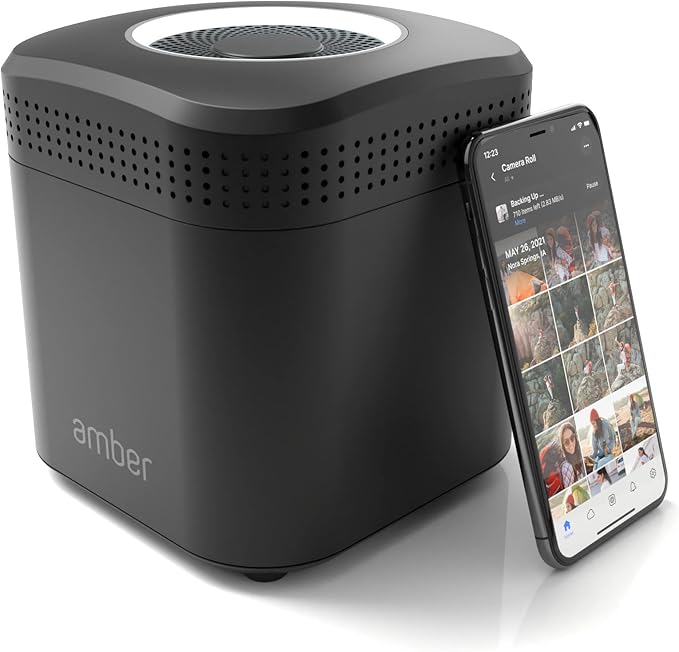 AmberPRO Personal Cloud Storage Device + AC2600 WiFi Router. Dual 1TB Hard Drives with RAID 1 or Optional 2TB with RAID 0. Plex and Home Assistant. iOS/Android/Windows/Mac Compatible. AM1211-1TB-DeskLoop Office