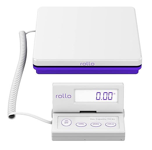 Rollo Shipping Scale For Packages - Digital Shipping Postal Scale (110 Lb Max) - Hold and Tare Functions - Includes AC Adapter and 2x AAA Batteries-DeskLoop Office