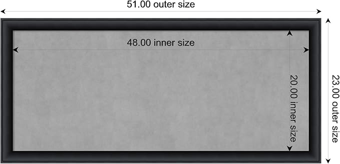 Amanti Art Black Framed Magnetic Board 23x51 Oversize Vision Board - Image 4