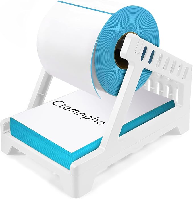 Ctemnpho Large Label Holder for Rolls & Fan-Fold Label Basket Stand for Desktop by MultiFunctionLabelHolder