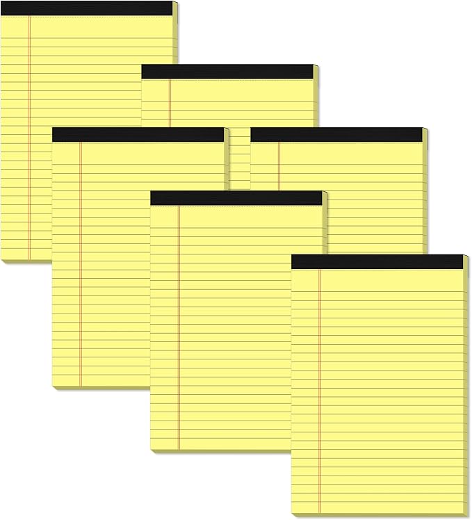 Yellow Note Pads 5x8 Small Legal Pads College Ruled Notepad by Aidunmis
