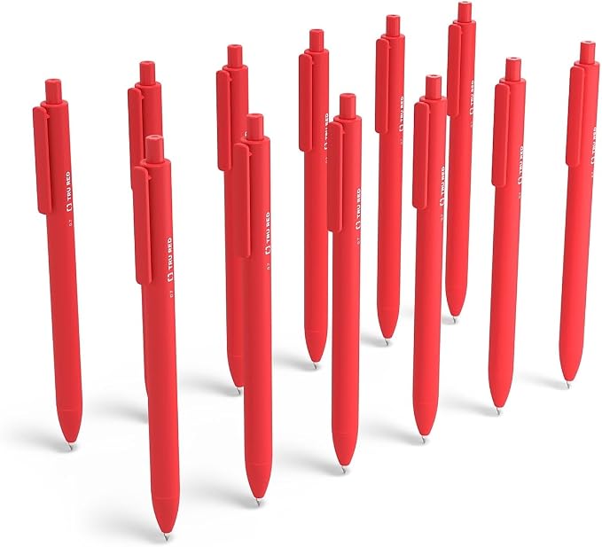 TRU RED Retractable Gel Pens, Medium Point 0.7mm, 24 Pack – Quick‑Dry Pens by TRURED