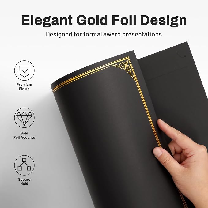 SUNEE 10 Packs Black Certificate Holders, - Image 2