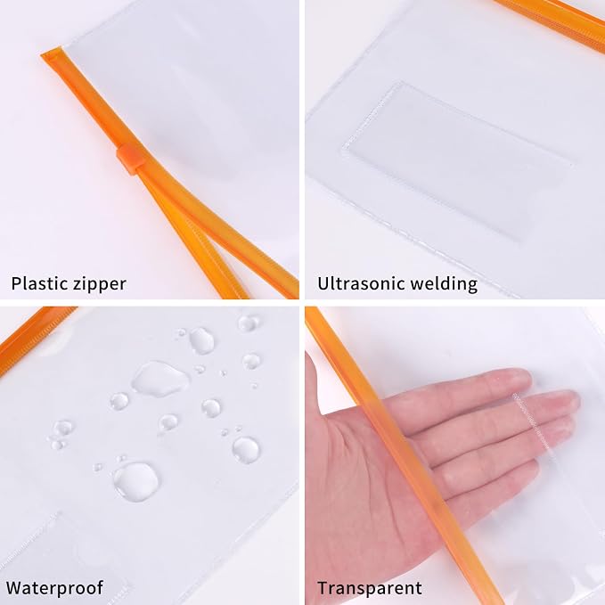 EOOUT 32pcs Poly Zip Envelope, Reusable Envelopes, Pencil Case Bulk, Bill Bag - Image 3