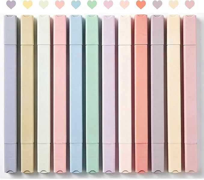 konket 12Pcs Aesthetic Cute Highlighters Bible Pastel Highlighters and Pens no by KONKET