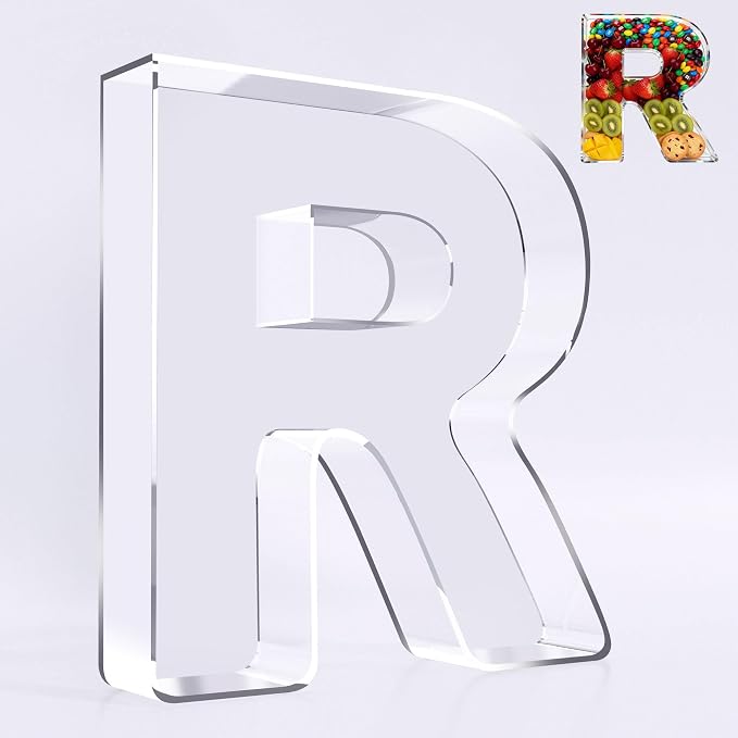 Ledido 10’’ Acrylic Letter Charcuterie Board Box, Reusable Fillable Serving Tray by Ledido