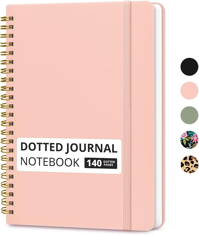 Taja Dotted Spiral Journal Notebook by Taja