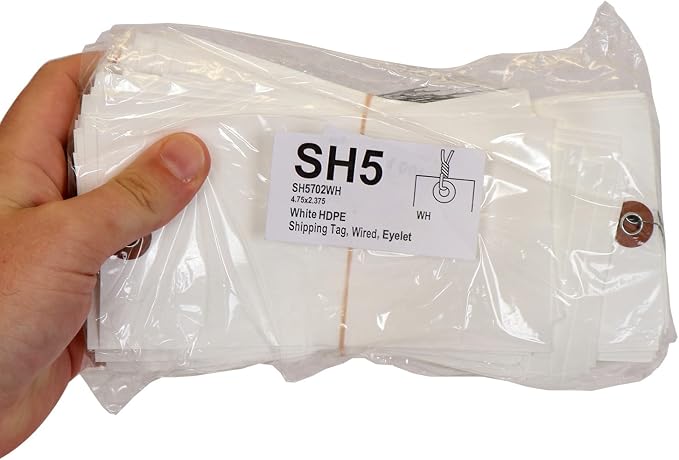 SmartSign 4.75 x 2.375 inch Blank White Shipping Tags - Image 6