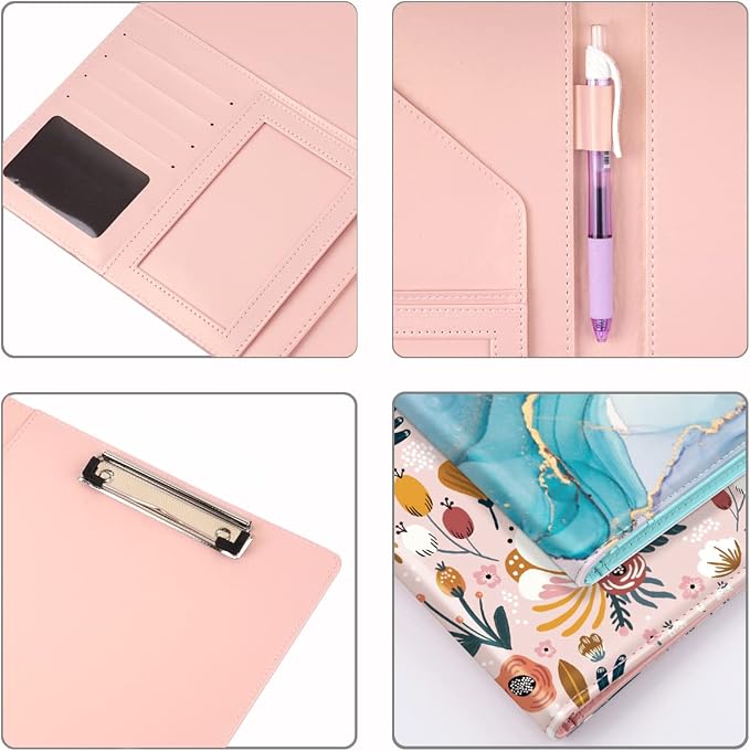 Portfolio Case for Women, Cute Floral Padfolio Cover for Girls, - Image 6