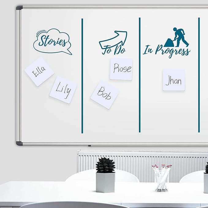 Spakon 50 Pack Dry Erase Blank Magnetic Labels Magnets Multipurpose Erasable - Image 7