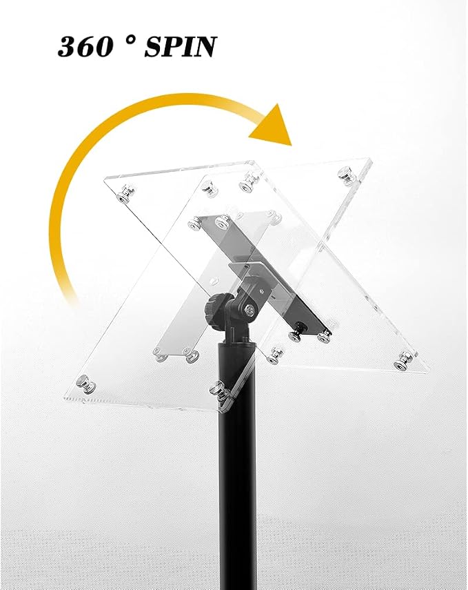 DISPLAYSWORKER Adjustable Heavy Duty Pedestal Acrylic Sign holder floor Stand - Image 5