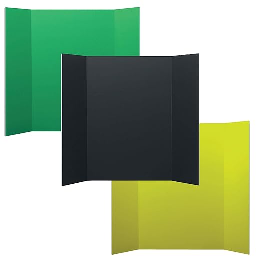 Flipside Products 36” x 48” Foam Project Boards for Presentations, Science Fair, School Projects, Event Displays and Trifold Picture Board - Assorted Colors - 3 Pack-DeskLoop Office