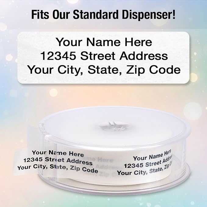 Personalized Return Address Labels, Roll of 250 Transparent Clear Self-Adhesive - Image 9