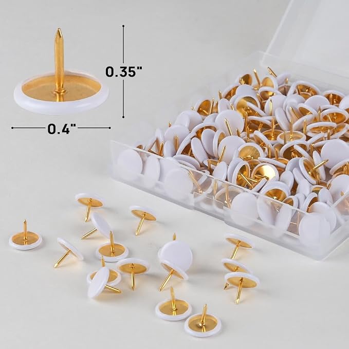 200PCS Thumb Tacks Flat Push Pins Wall Tacks Round Head Thumbtack - Image 2