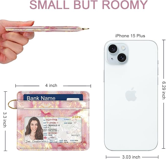 Slim Minimalist Front Pocket RFID Blocking Credit Card Holder Small Wallet Cute - Image 3