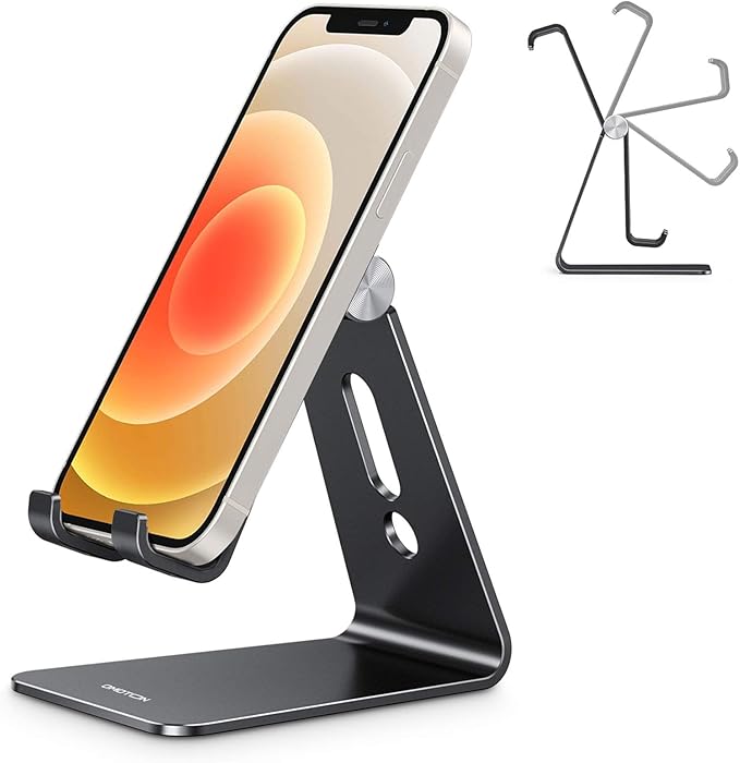 OMOTON Adjustable Cell Phone Stand, C2 Aluminum Desktop Phone Holder Dock by OMOTON