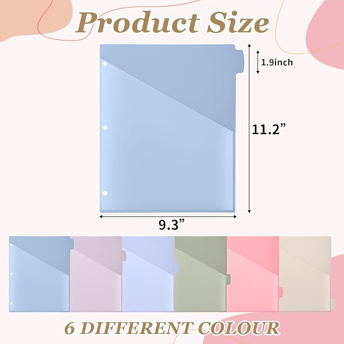 Epakh 12 Pcs Binder Dividers for 3 Rings Binders Index Dividers - Image 2