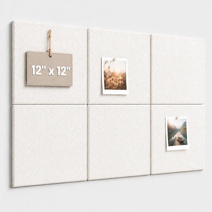 Felt Bulletin Board Tiles, Large Cork Board Alternative, 24 x 36 in | 0.35 in by CreateYourIdealSpace
