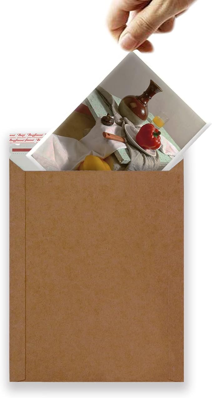 Bonfasvo Rigid Mailers 30 Pack 6.25 x 8.25 inches Brown Self Seal Stay Flat - Image 3