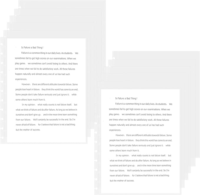 100 Piece Discbound Sheet Protectors Discbound Page Protector Letter Size Clear Plastic Page Protectors for Letter Size Discbound Binding Cover-DeskLoop Office