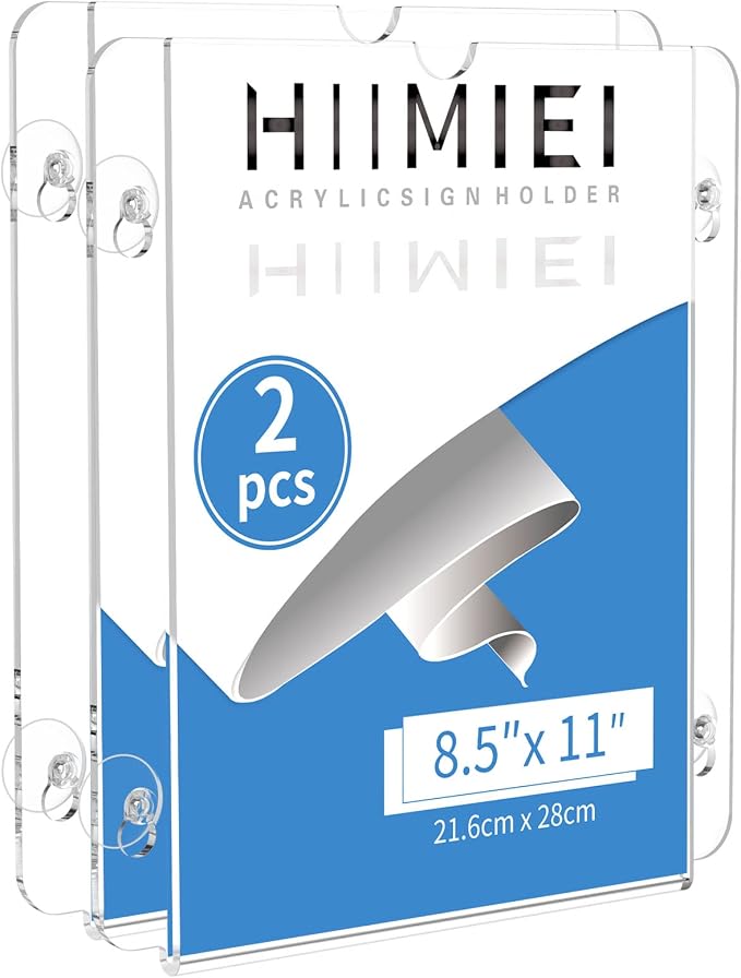 HIIMIEI Acrylic Window Sign Holder by HIIMIEI