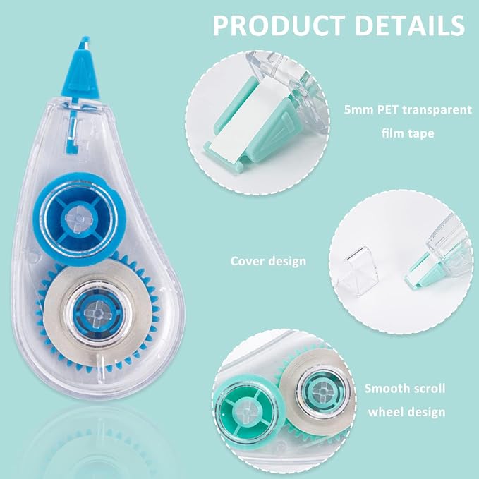 10 Pack Correction Tape, Colorful Mini Tape - Image 3