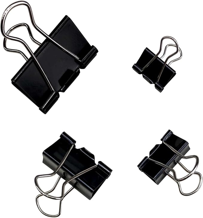 Ykimok 120Pcs Assorted Sizes Binder Clips, Metal Paper Clamps 4 Assorted Sizes by Ykimokdailynecessities