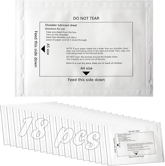 Ansoon Paper Shredder Lubricant Lubricating Sheets, Paper Shredder Oil by ansoon