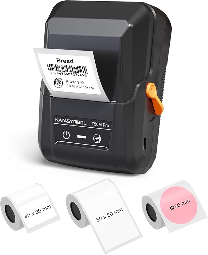 SUPVAN T50M Pro Bluetooth Label Maker Machine with 3 Tapes, Wide Waterproof Label, Versatile App with 40 Fonts and 450+ Icons, Inkless Labeler for Home, Kitchen, School, Office Organization, Black-DeskLoop Office