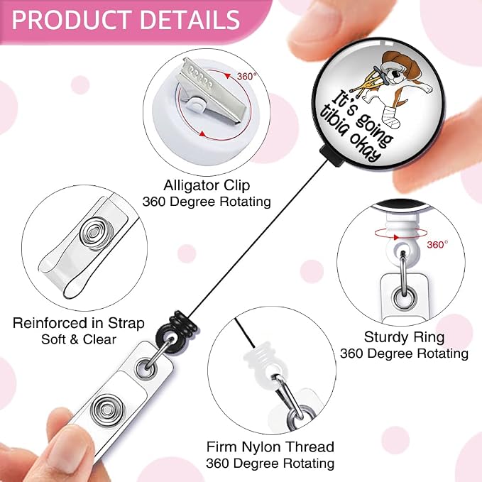 It's Going Tibia Okay Badge Reel Retractable - Image 3