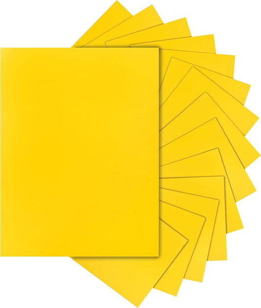 Silunkia 100 Sheets Yellow Cardstock 8.5 x 11 Scrapbooking Paper, 200gsm/75lb by Silunkia