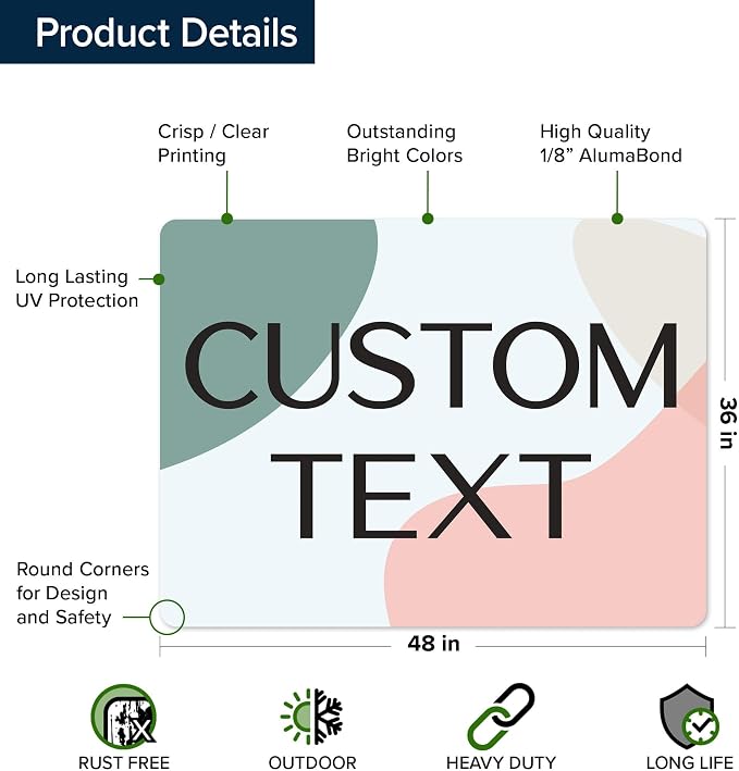 Custom Sign, Custom Street Sign, 11 Font Colors, 13 Font Styles, 4 Hole Options - Image 6