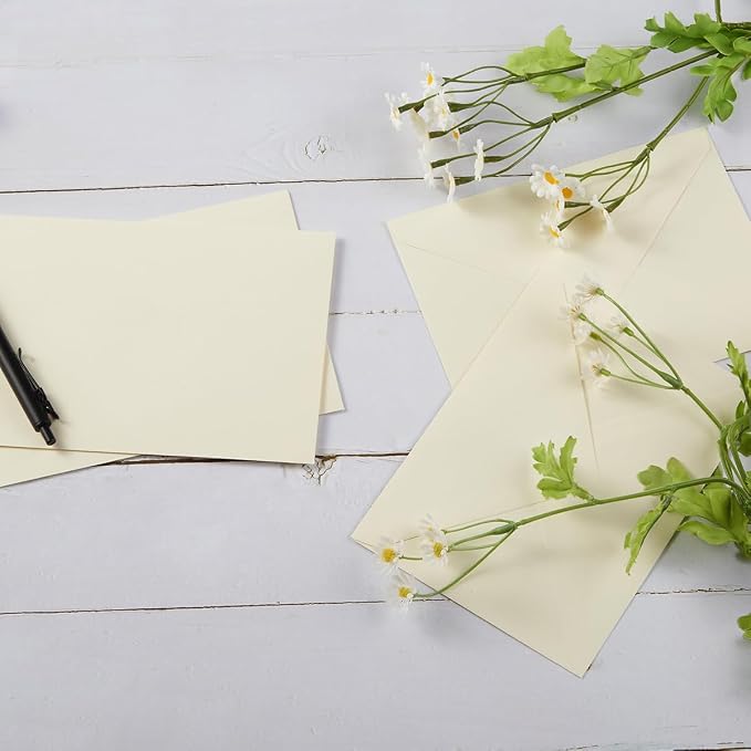 50 Pack A7 Cream Color 5x7 Envelopes Invitation Envelopes - Image 5
