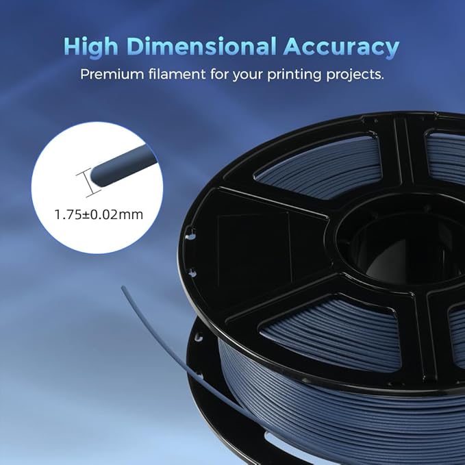 FLASHFORGE Carbon Fiber PLA Filament 1.75mm, Carbon Fiber Reinforced PLA 3D Printer Filament, 1KG Spool Dimensional Accuracy +/- 0.02mm, High Strength & High Abrasion-Resistance (Sailor Blue)-DeskLoop Office