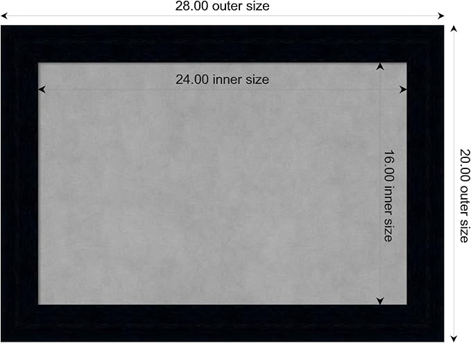 Amanti Art Black Framed Magnetic Board 20x28 Medium Vision Board - Image 4