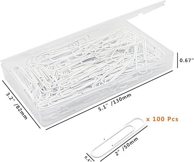 Jumbo Paper Clips, 50mm/2 inches, 100 Clips/Box - Image 5