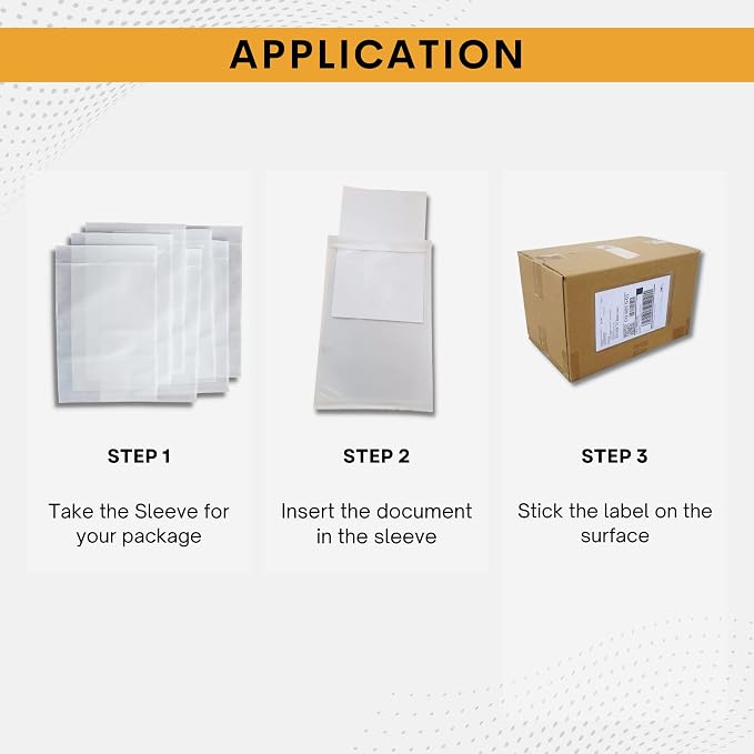 500 Pack 6"x10" Shipping Label Sleeves – Clear Self-Adhesive Packing Slip - Image 2
