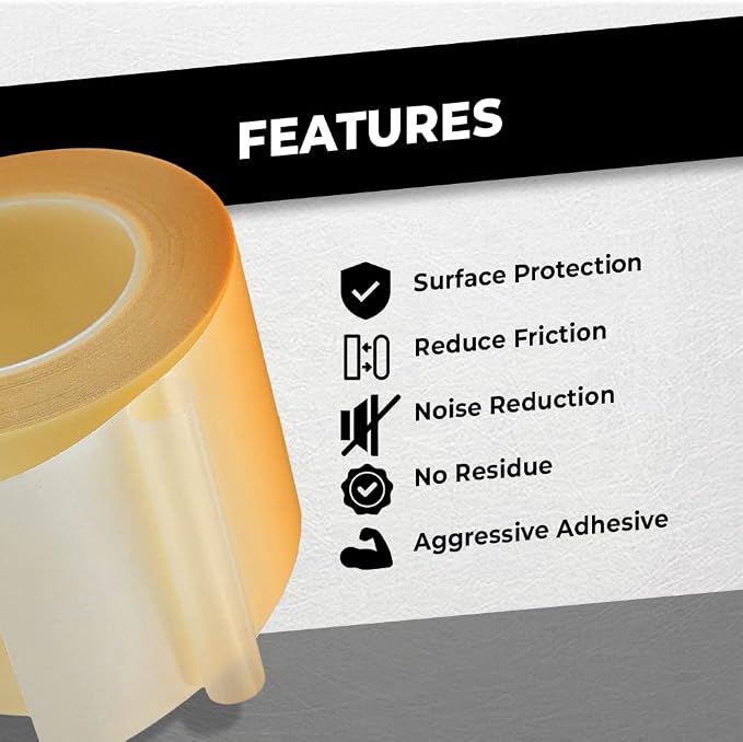 WOD SPT7A UHMW Polyethylene Transparent Film Slick Tape, 4 inch x 36 yd. - Image 3