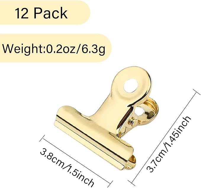 YUCHIYA 12 Pack Bulldog Clips - Image 2