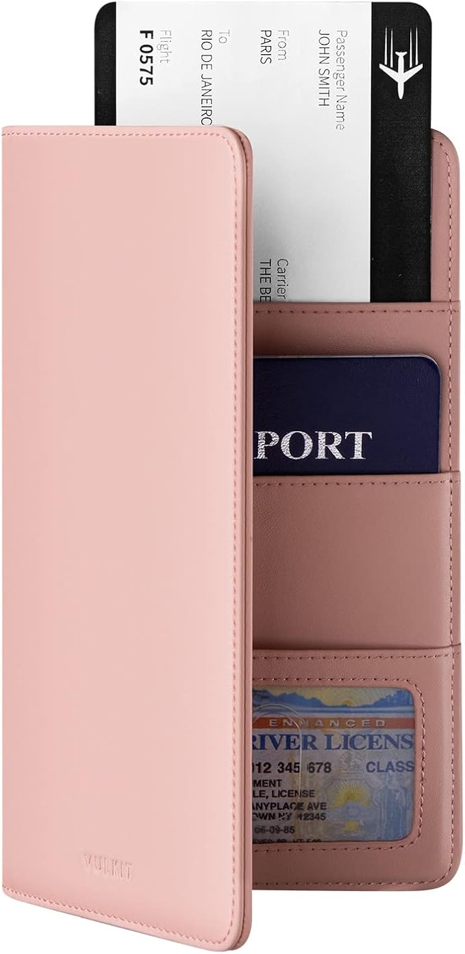 VULKIT Passport Holder Wallet RFID Blocking Travel Wallet by VULKIT