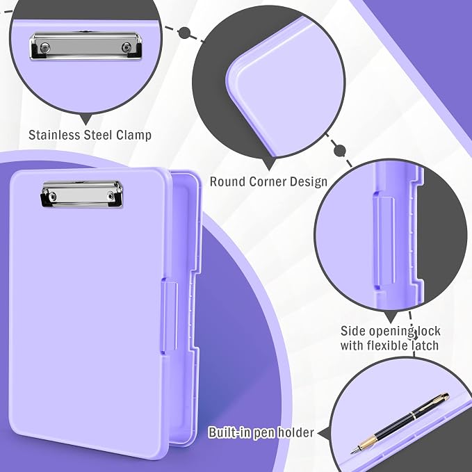ANZNKU Clipboards with Storage, 13x9.6 Storage Clipboard Foldable - Image 3