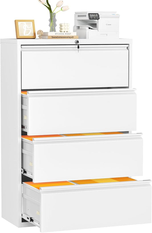 INTERGREAT 4 Drawer File Cabinet, Lateral File Cabinet by INTERGREAT