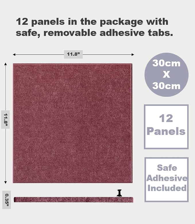 DECORITA Felt Wall Tiles | Large Cork Board Alternative | Aesthetic Felt - Image 4