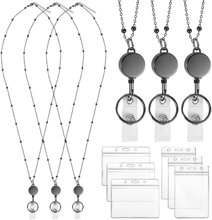 3 Pack Lanyards for Id Badges by Prudiut