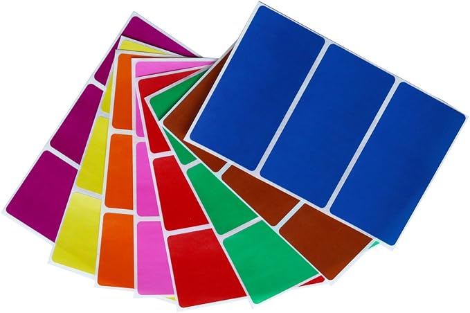 Royal Green Rectangular Stickers Color-Coding Labels by RoyalGreen