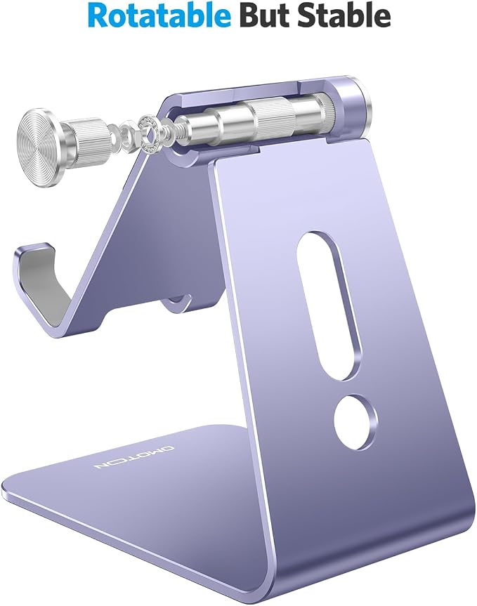 OMOTON Adjustable Cell Phone Stand, C2 Aluminum Desktop Cellphone Stand - Image 7