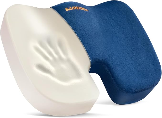 SAIREIDER Chair Cushions for Office, Memory Foam Coccyx Cushion Pads for by SAIREIDER